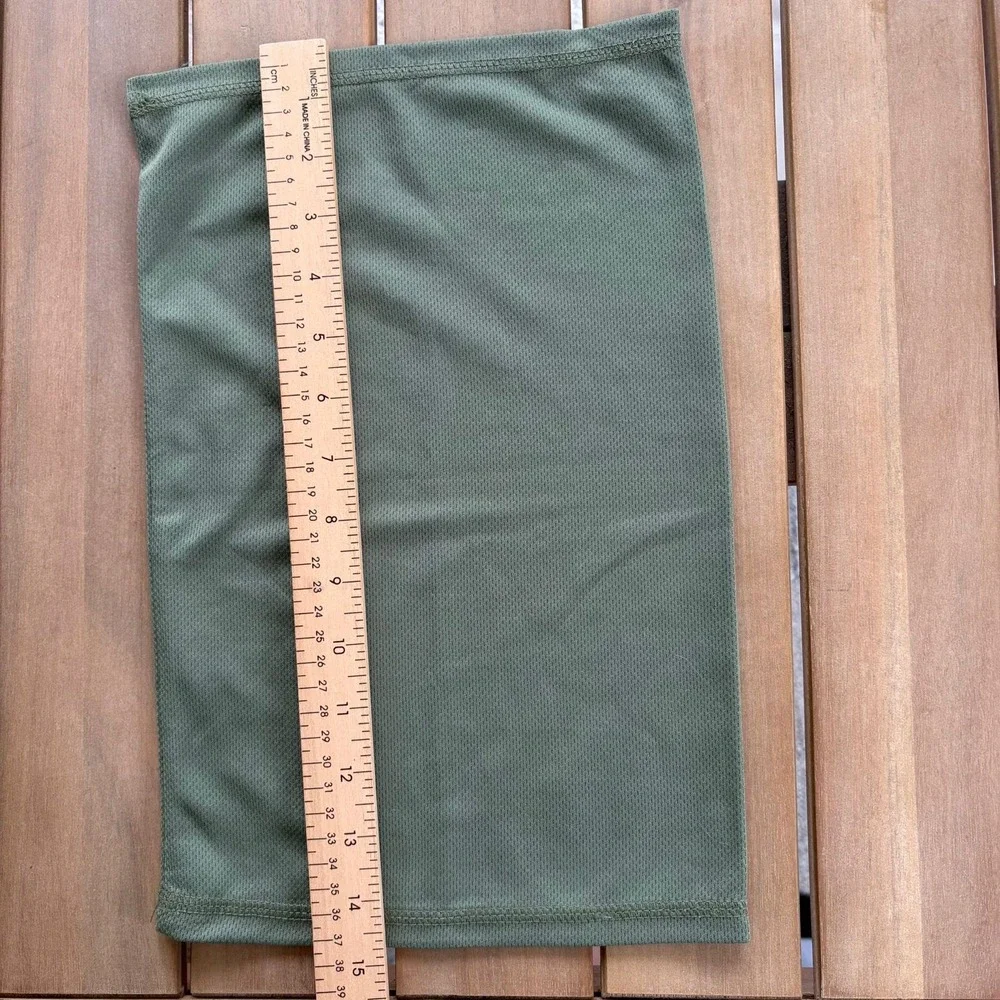 Olive Green Mesh Neck Gaiter Face Mask Tactical Sporty Outdoor One Size